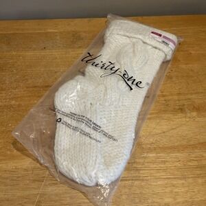 Thirty One‎ Luxe Chunky Knit Christmas Stocking Cream B145304A0000